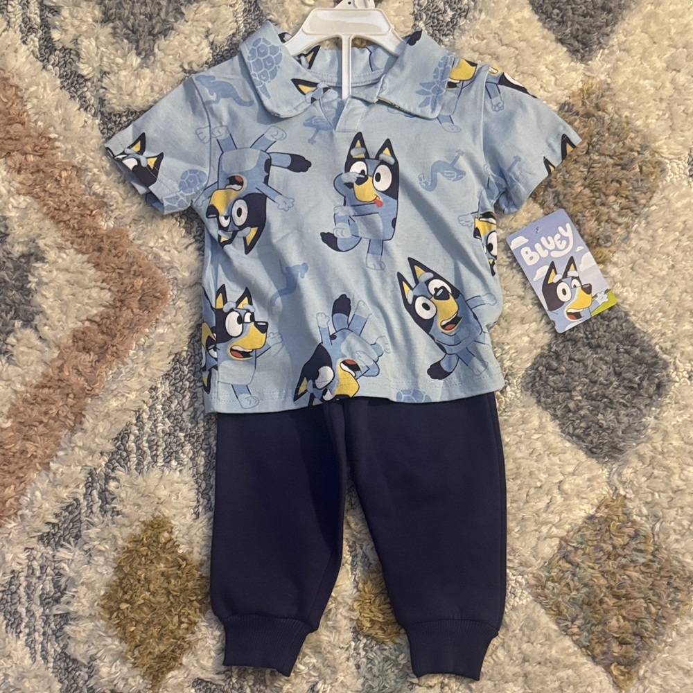 Bluey Kids' Blue Outfit Set